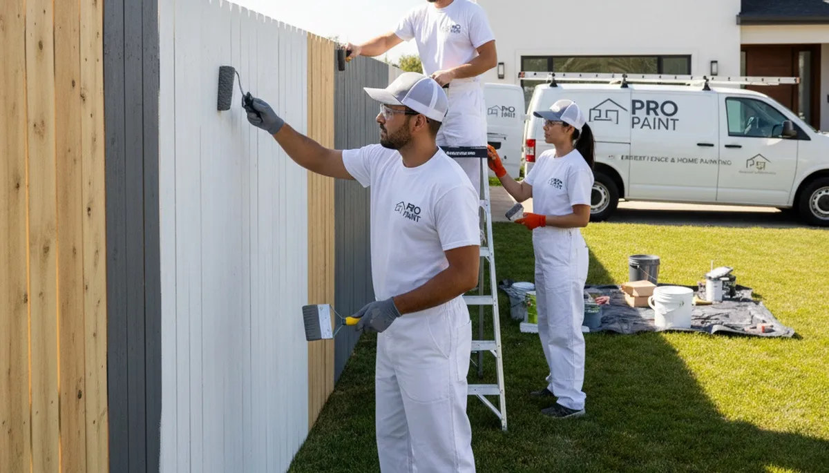 Professional fence painting service in Indianapolis, IN enhancing curb appeal and weather protection